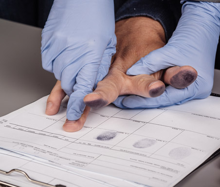 Taking Fingerprints of a Criminal
